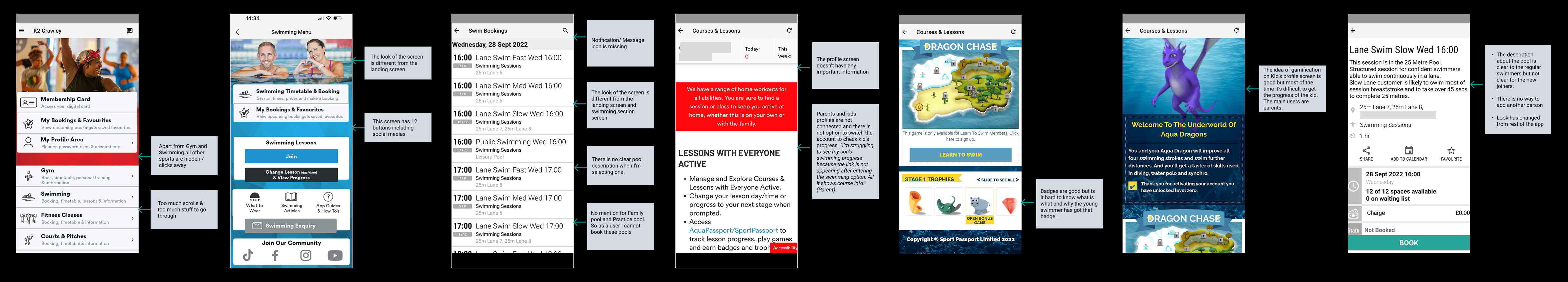 Leisure Centre - Heuristic Evaluation